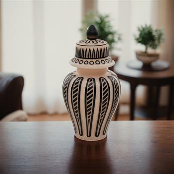 Natürel Pembe Siyah Dekoratif Büyük Küp