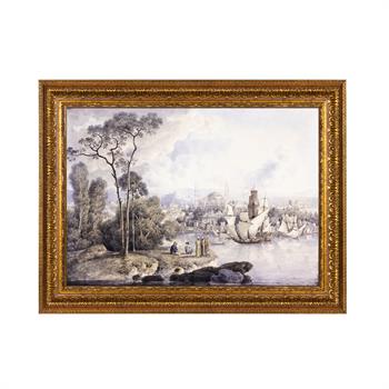 Louis-François Cassas, Kadıköy Noktasından Sultan Ahmet Camiine Bakış Tablo