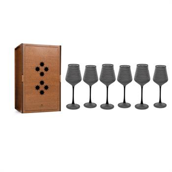 Modern Tasarımlı Çizgili 6lı Kadeh Seti