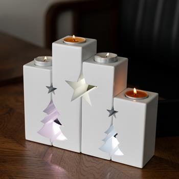 Yılbaşı Temalı 4lü Tealight Mumluk