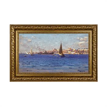 Fausto Zonaro, İstanbul Boğazında Bir Tekne Tablo