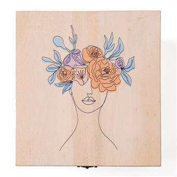 Kadınlar Gününe Özel 
Menteşeli Dekoratif Ahşap Kutu