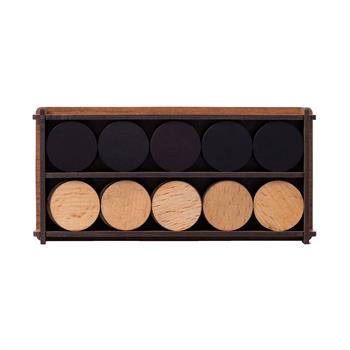 2 Numara Düz Tavla Pulu ve 2li Zar Takımı