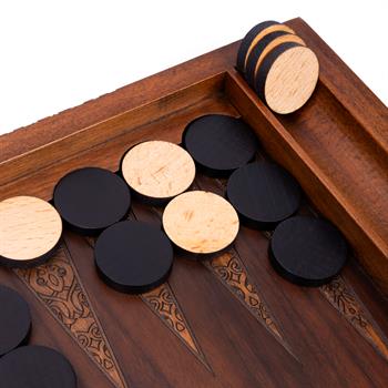 3 Numara Düz Tavla Pulu ve 2li Zar Takımı