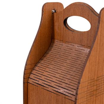 Ahşap Körük Kapaklı Şarap Kutusu