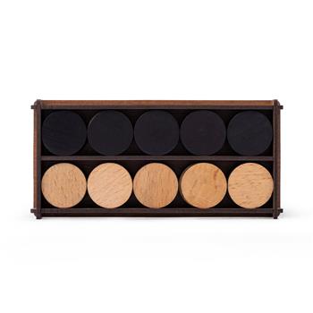 4 Numara Düz Tavla Pulu ve 2li Zar Takımı