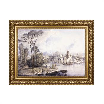 Louis-François Cassas, Kadıköy Noktasından Sultan Ahmet Camiine Bakış Tablo