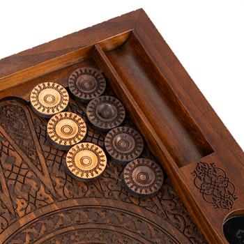 Zümrüd-ü Anka Motifli Tavla