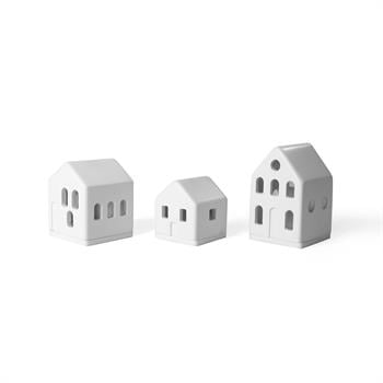 Dekoratif 3lü Ev Tealight Mumluk & Obje