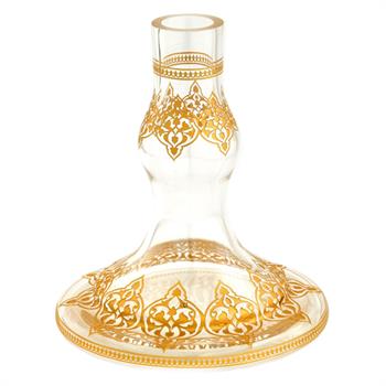 Selçuklu Desenli Şeffaf Cam Nargile