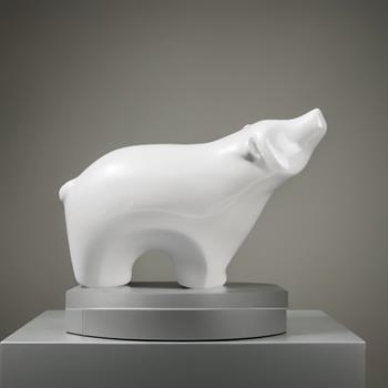 Minimal Hayvanlar Serisi Yukarı Bakan Ayı Dekoratif Obje