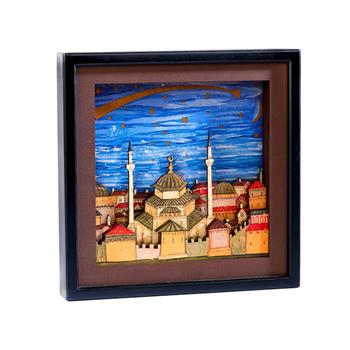 Kayan Yıldız Minyatür 3 Boyutlu Ahşap Duvar Panosu