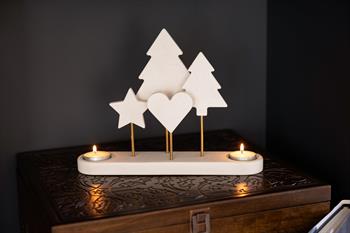 Dekoratif Şekilli Mermerit Tealight Mumluk