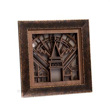 Galata ArtDeco Kahverengi Ahşap Duvar Panosu