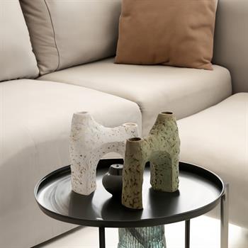 2’li Eski Çağ Taş Görünümlü Şamdan Seti