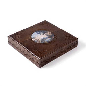 Saray Bahçesinde Gezinti Küçük Boy Vintage Masif Kutu