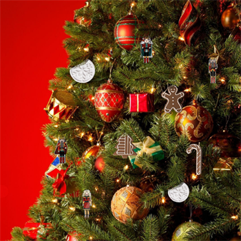 Kurabiye Tasarımlı 4lü Ağaç Süsleri