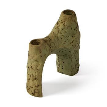 2’li Eski Çağ Taş Görünümlü Şamdan Seti