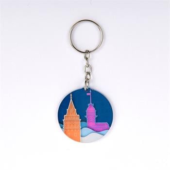 Galata Kulesi ve Kız Kulesi Pleksi Anahtarlık