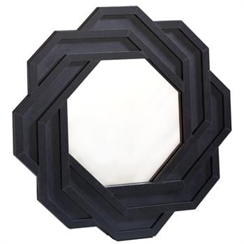 Altıgen Siyah Dekoratif Ayna