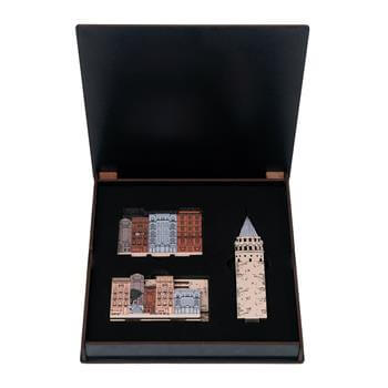 Galata Kulesi Ahşap Kutulu Notluk