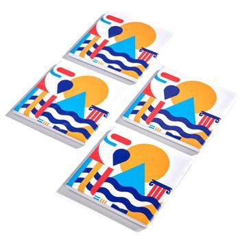 Türkiye Tasarımı Piktogram 4lü Seramik Bardak Altlığı