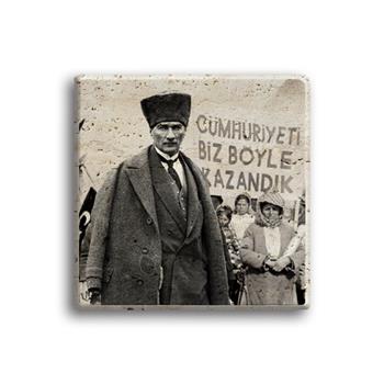 Atatürk Sözleri Cumhuriyeti Böyle Kazandık Traverten Magnet