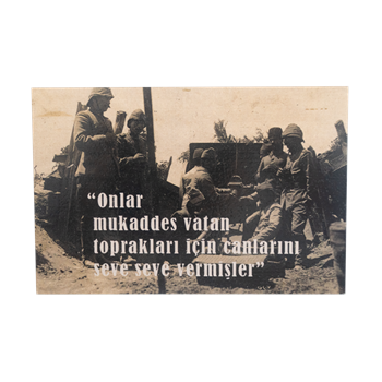 Atatürk Sözleri Mukaddes Vatan Ahşap Kartpostal
