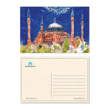 Ayasofya Camii Ahşap Kartpostal