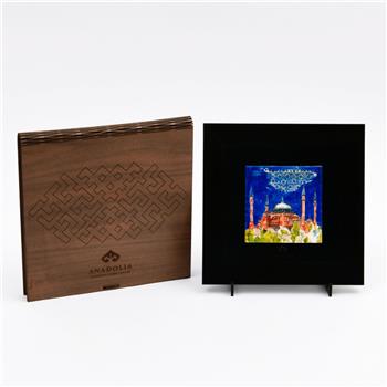 Ayasofya Camii Siyah Çerçeveli Seramik Tablo Pano