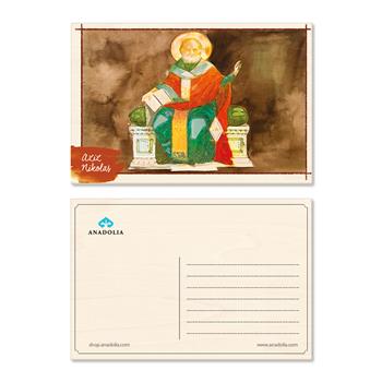 Aziz Nikolas Ahşap Kartpostal