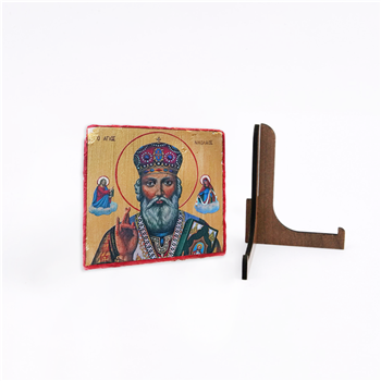 Aziz Nikolas Teslis Varaklı Traverten Pano