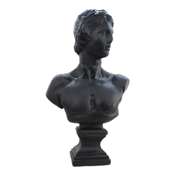 Büyük İskender Siyah Mermerit Büst