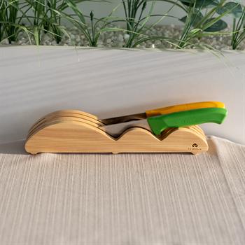 Ahşap Bıçak Standı 6 Bölmeli