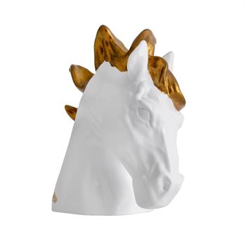 Dekoratif At Başı Biblo - Gold