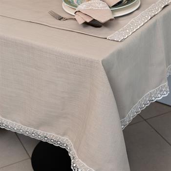 Mimoza Fransız Dantelli Masa Örtüsü
