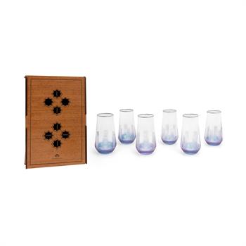 Mavi Platin 6’lı Meşrubat Bardağı Seti