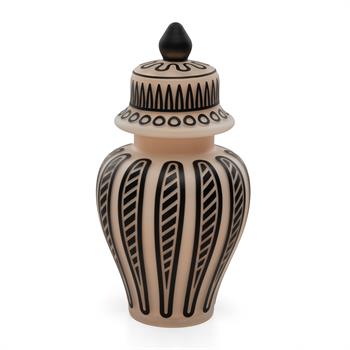 Natürel Pembe Siyah Dekoratif Büyük Küp