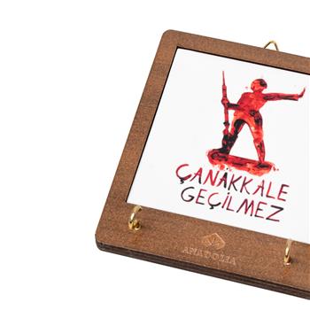 Çanakkale Geçilmez Ahşap Kutulu Seramik Dekoratif Askılık