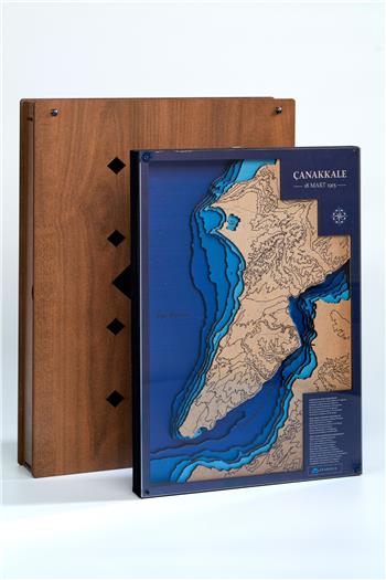 Çanakkale Savaş Haritası Ahşap Duvar Panosu