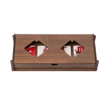 Çanakkale Serisi Ahşap Kutulu 4lü Traverten Dekoratif Askılık