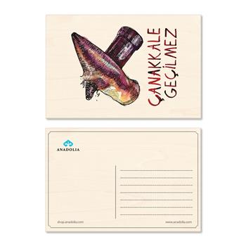 Çarpışan Kurşunlar Ahşap Kartpostal