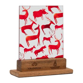 Çatalhöyük Serisi Geyik Dekoratif Cam Obje