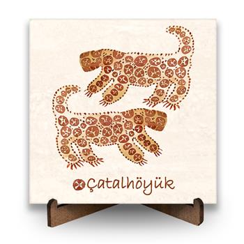 Çatalhöyük Serisi Leopar Traverten Pano