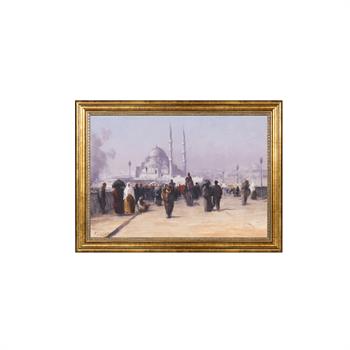 Fausto Zonaro Galata Köprüsü Tablo