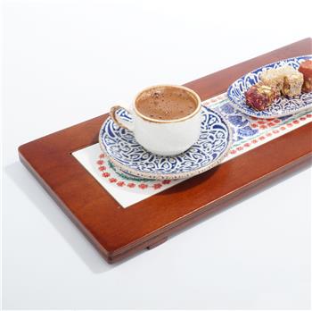 Çiçek Desenli  Sunum Tepsisi