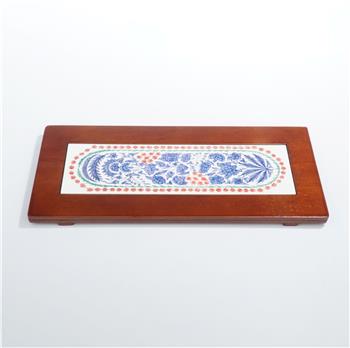 Çiçek Desenli  Sunum Tepsisi