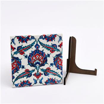 Çini Serisi Çiçek Desen Seramik Pano