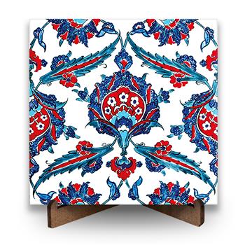 Çini Serisi Çiçek Desen Seramik Pano