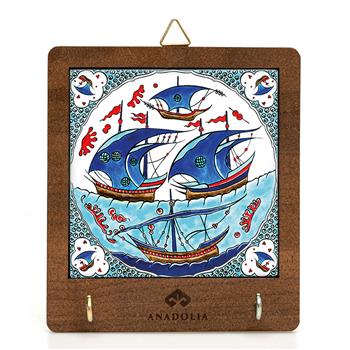 Çini Serisi Kalyon 1 Seramik Dekoratif Askılık